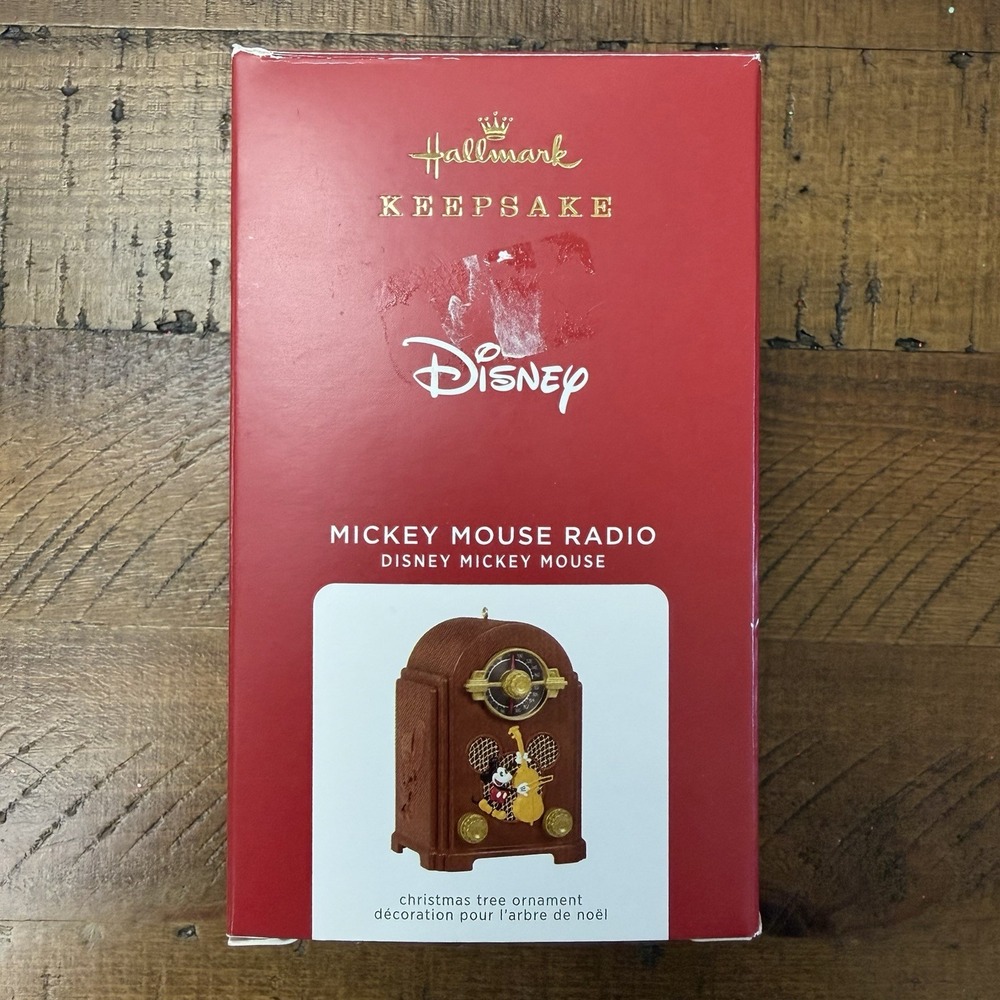2021 Hallmark Keepsake Disney Mickey Mouse Radio Light Sound Christmas Ornament